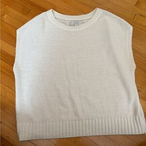 LOFT short sleeve cream sweater